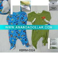 Wholesale Baby rompers stock/closeout child jumpers/overstock baby wear/pantywaist stock/baby union suit overstock(KBRM-0077)