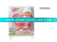 5" Happy or Angry Doll with Baby Walker NY010634
