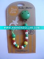 wooden pacifier chain,