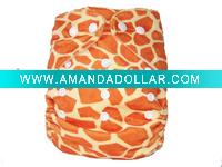 Wholesale OEM animal pattern printed all in one baby cloth diaper
