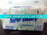 NEW BABY soft cotton cover baby diaper with PP tape