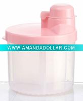 baby milk powder container of 3 separate compartment