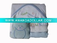 Wholesale baby hooded towel sets/baby garment/baby gift sets