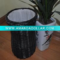 rounded willow basket