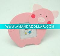 Wholesale wooden funny pig baby photo frame