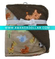 Wholesale animal print polar fleece blanket