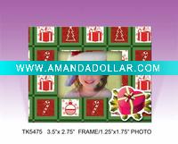 Wholesale Handmade wooden magnet frame Xmas gift for baby