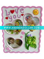 Polyresin resin photo frame,picture frame with bear baby figurine for gift and decoration