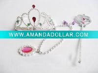Wholesale Fashion Party Crown with Magic Stick and Necklace