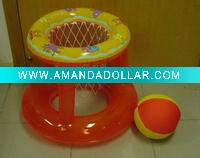 Wholesale inflatable baby toy --basketball stand and ball
