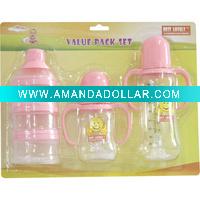 Wholesale baby feeding bottle & milk powder bottle and 1pc plastic tong set