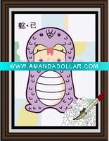 baby oil painting- Chinese Zodiac-Snake