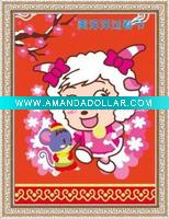 Wholesale baby oil painting- Little Sheep's spring festival