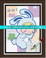 Wholesale baby oil painting- Chinese Zodiac-Rabbit