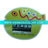 baby bath thermometer card