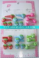 Wholesale baby hair accessories set with strawberry design