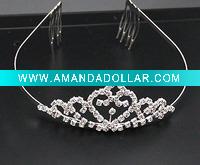 wholesale crystal wedding crown hair ornament accessory