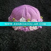 Baby's knitted beanie hat