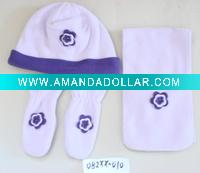 baby hat+scarf+mitten