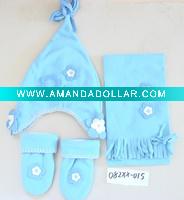 baby hat+scarf+mitten