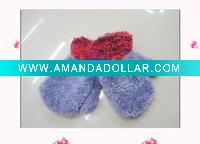 Wholesale child knit glove/feather yarn glove/child magic glove