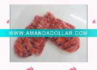 Wholesale child knit glove/feather yarn glove/child magic glove