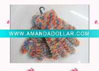 Wholesale child knit glove/feather yarn glove/child magic glove