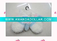 Wholesale child knit glove/feather yarn glove/child magic glove