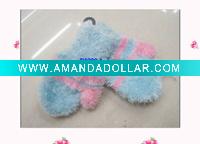 Wholesale child knit glove/feather yarn glove/child magic glove