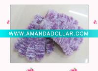 Wholesale child knit glove/feather yarn glove/child magic glove