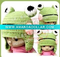 Manual knitting baby hat