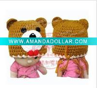 Manual knitting baby hat