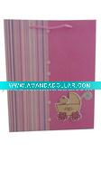 Wholesale BABY STROLLER PINK GIFT PAPER BAGS POP UP