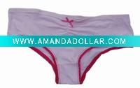 baby's underwear (brief) with red binding and bow