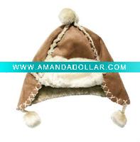 Wholesale Child fleece hat winter fur hat Manufacturer Green Products FLE8055