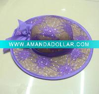 NTS110316-010 Straw hats with fashion lace