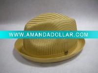 Straw Fedora hat