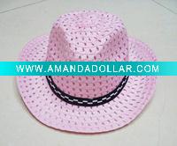Wholesale well spld/kid's cowboy straw hat