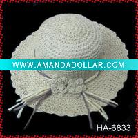 Wholesale flower paper straw hat