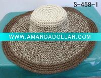 Wholesale Crochet twisted paper hat ,straw hats, fashion hats