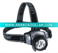 Wholesale 3 straw hat+2red LED headlight