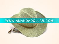Wholesale Adjustable PU Chin Strip Straw Hat