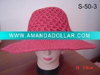 Crochet twisted paper hat ,straw hats, fashion hats