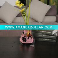 Wholesale Folding plasticPVC vase with flowers for decoration-V097