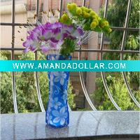Wholesale promotion foldable d esign pvc vase for decoration D-V073