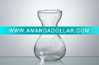 small clear glass vase