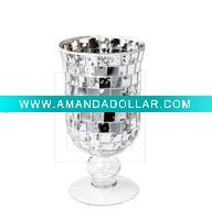 mirrored mosaic vase