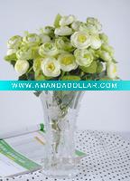 Wholesale Office Table Rose Crystal Glass Flower Vase