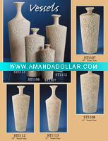 Wholesale resin rough finish home decoration decorative vase