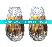 Silver Mosaic Vases